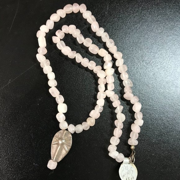 16 1/2" Rose Quartz Necklace - Picture 1 of 4